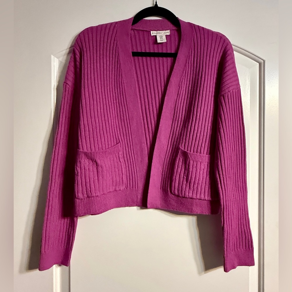 Sincerely‎ Jules Vibrant Pink Ribbed Cardigan